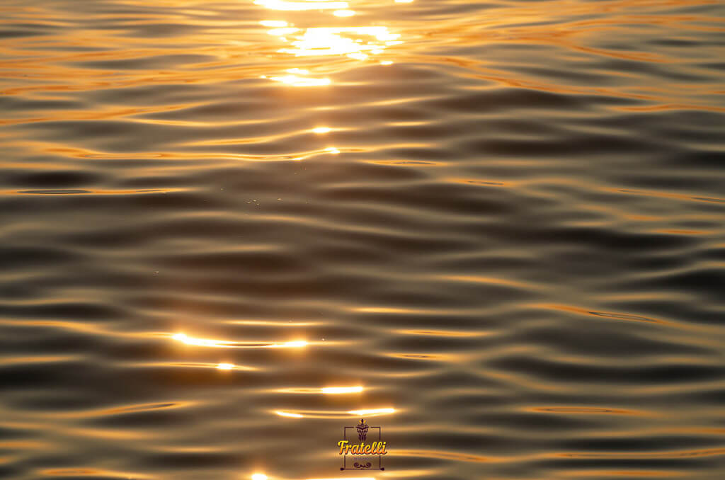 photo of the sea illuminated by the sunlight