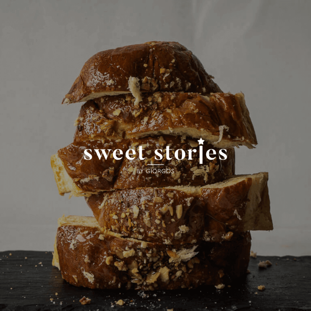 slices of brioche, one on top of the other on a black background and white background